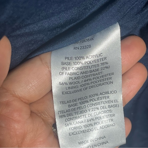 Pendleton Women Fuzzy Full Zip Sherpa Coat Jacket Sz Large - Picture 10 of 12